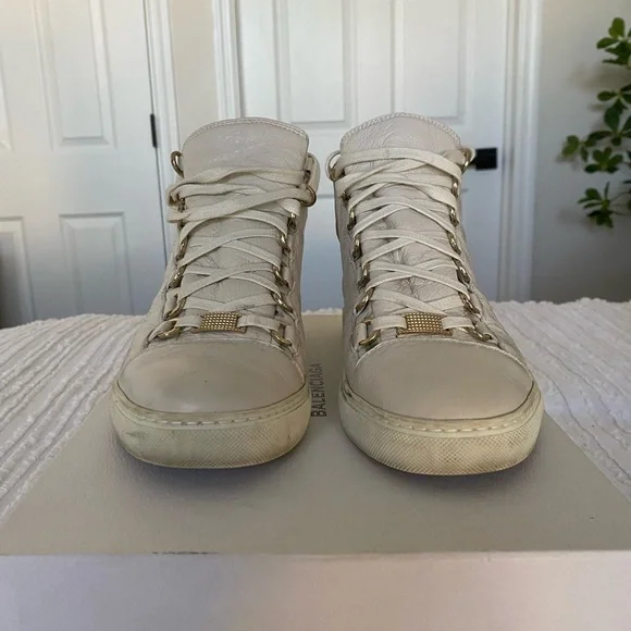 Balenciaga Pelle S Gomm Arena white blanc sneakers size 38
